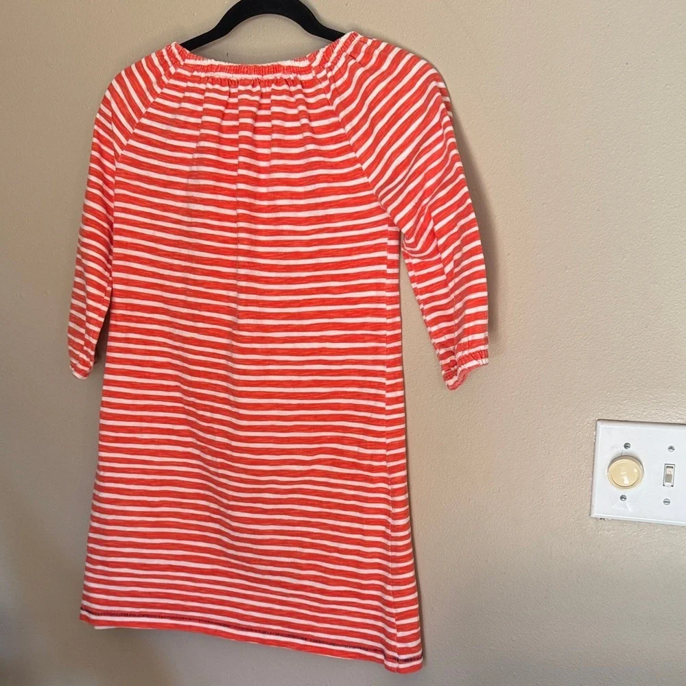 GAP Kids Dress in Orange and White with Royal Blue Bow size XXL